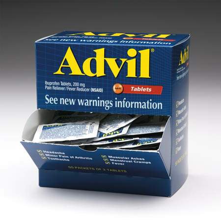 Pain Relief Advil 200 mg Strength Ibuprofen Tablet 100 per Bottle - American Hospital Supply