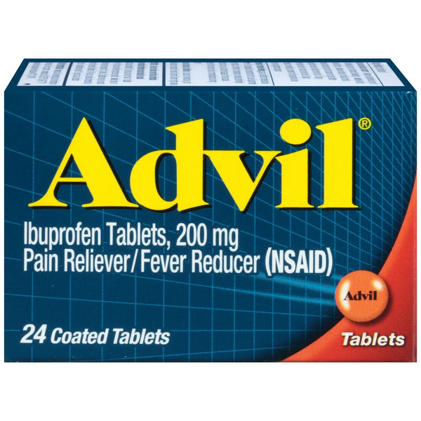 Pain Relief Advil 200 mg Strength Ibuprofen Tablet 24 per Box - American Hospital Supply