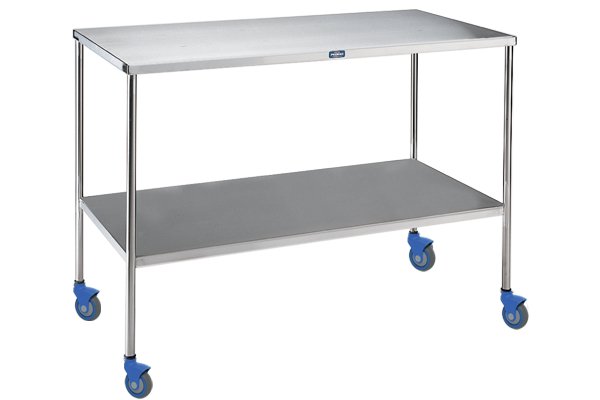 Pedigo Stainless Steel Instrument Table with Shelf - American Hospital Supply