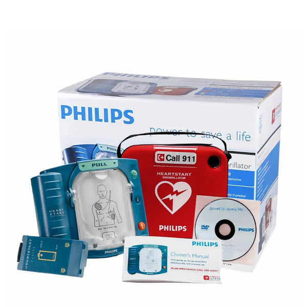 Philips HeartStart Home Automated External Defibrillator (AED) with Pads & Carrying Case - American Hospital Supply
