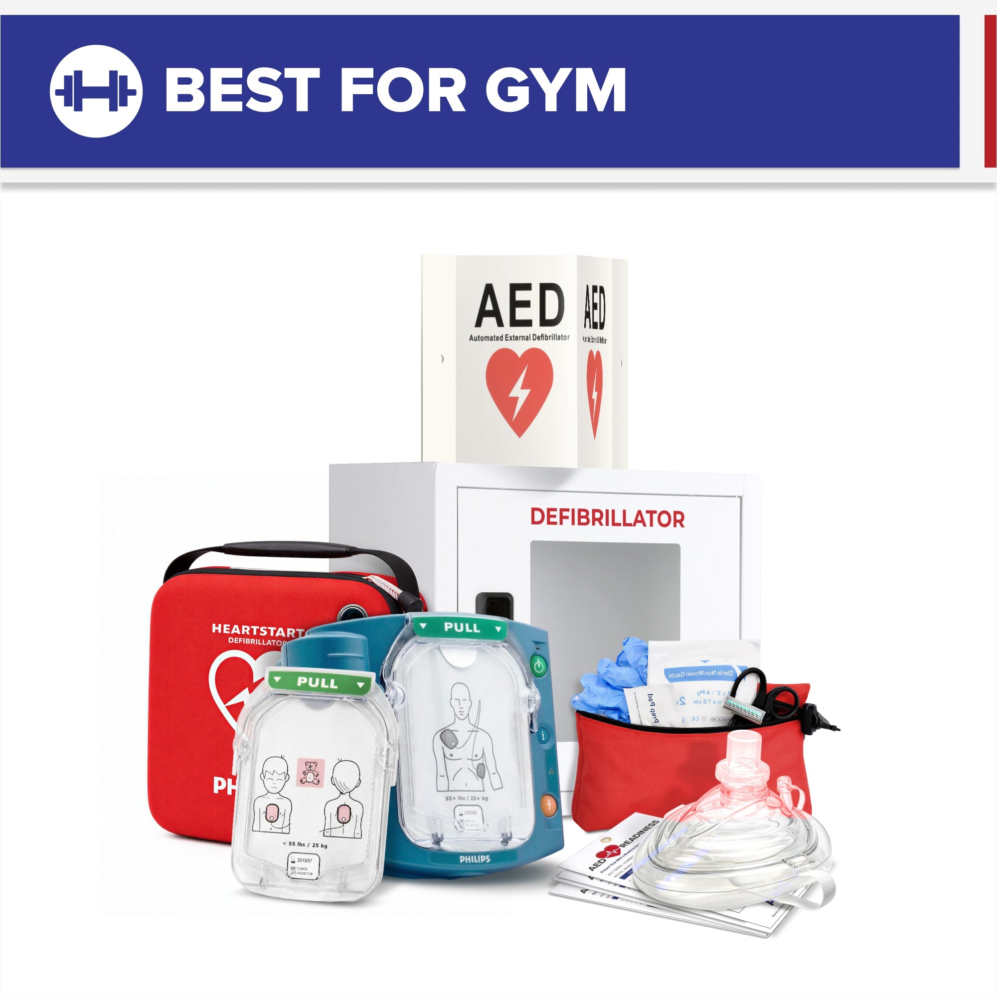 Philips HeartStart OnSite AED Gym Package