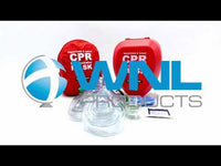 Load and play video in Gallery viewer, Adult/Child &amp; Infant CPR Mask in Soft Case – RED | Shop at American Hospital Supply
