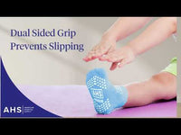 Load and play video in Gallery viewer, AHS Premium Hospital Socks with Dual Sided Grippy Slip Resistant Terries
