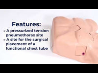 Load and play video in Gallery viewer, Nasco Healthcare Pericardiocentesis Simulator with Chest Tube and Pneumothorax
