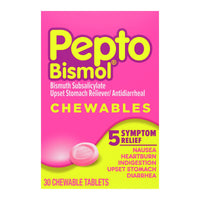 Load image into Gallery viewer, Procter &amp; Gamble Anti - Diarrheal Pepto Bismol 262 mg Strength Chewable Tablet 30 per Box - American Hospital Supply
