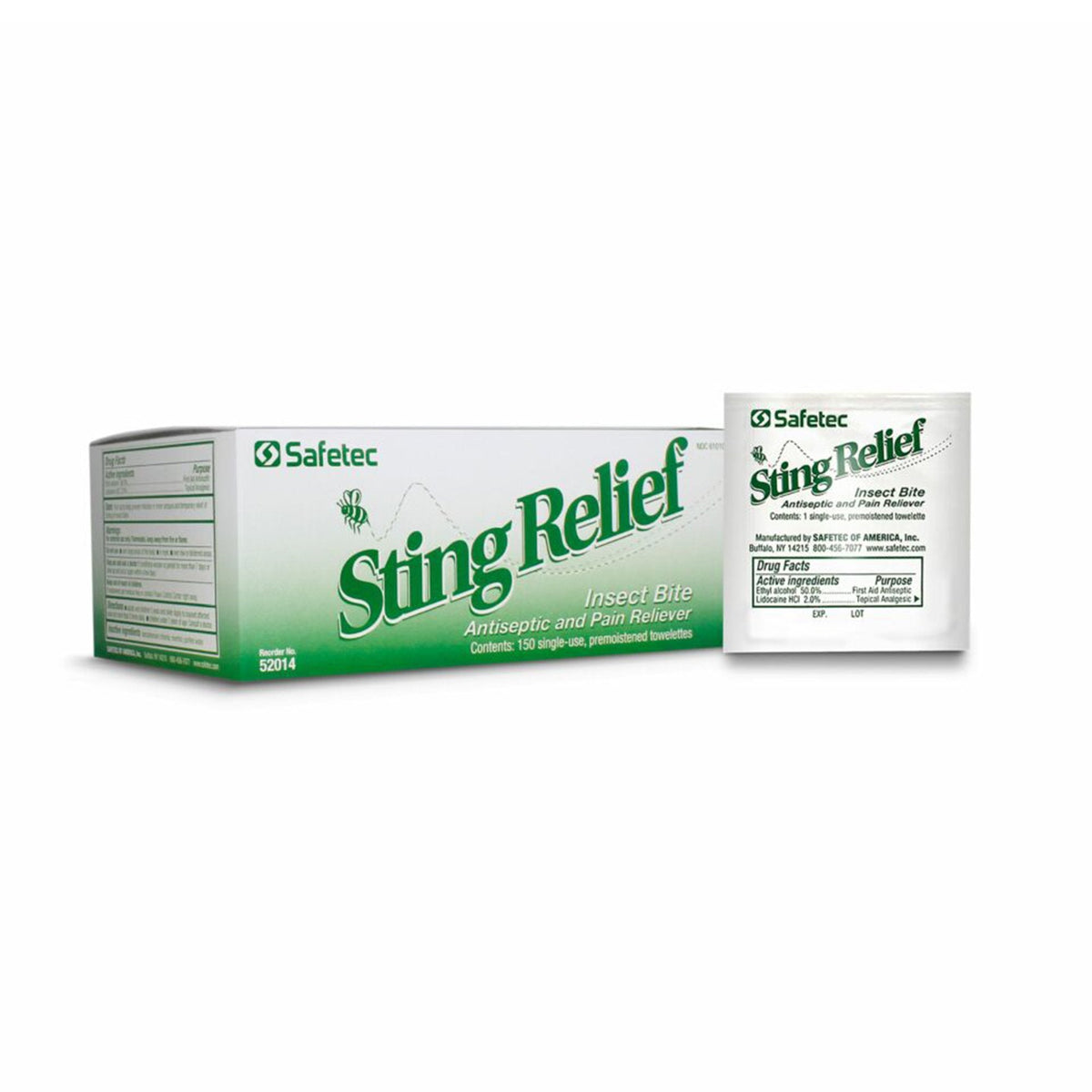 Safetec® Ethyl Alcohol / Lidocaine Sting and Bite Relief - American Hospital Supply