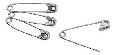Safety Pin Number 2 Nickel Plated Steel