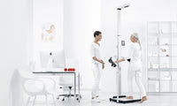 Load image into Gallery viewer, seca mBCA Ultra, medical Body Composition Analyzer with handrail and ultrasonic height rod - American Hospital Supply
