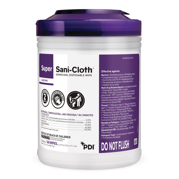 Super Sani - Cloth® Large Germicidal Disinfectant Wipes - American Hospital Supply