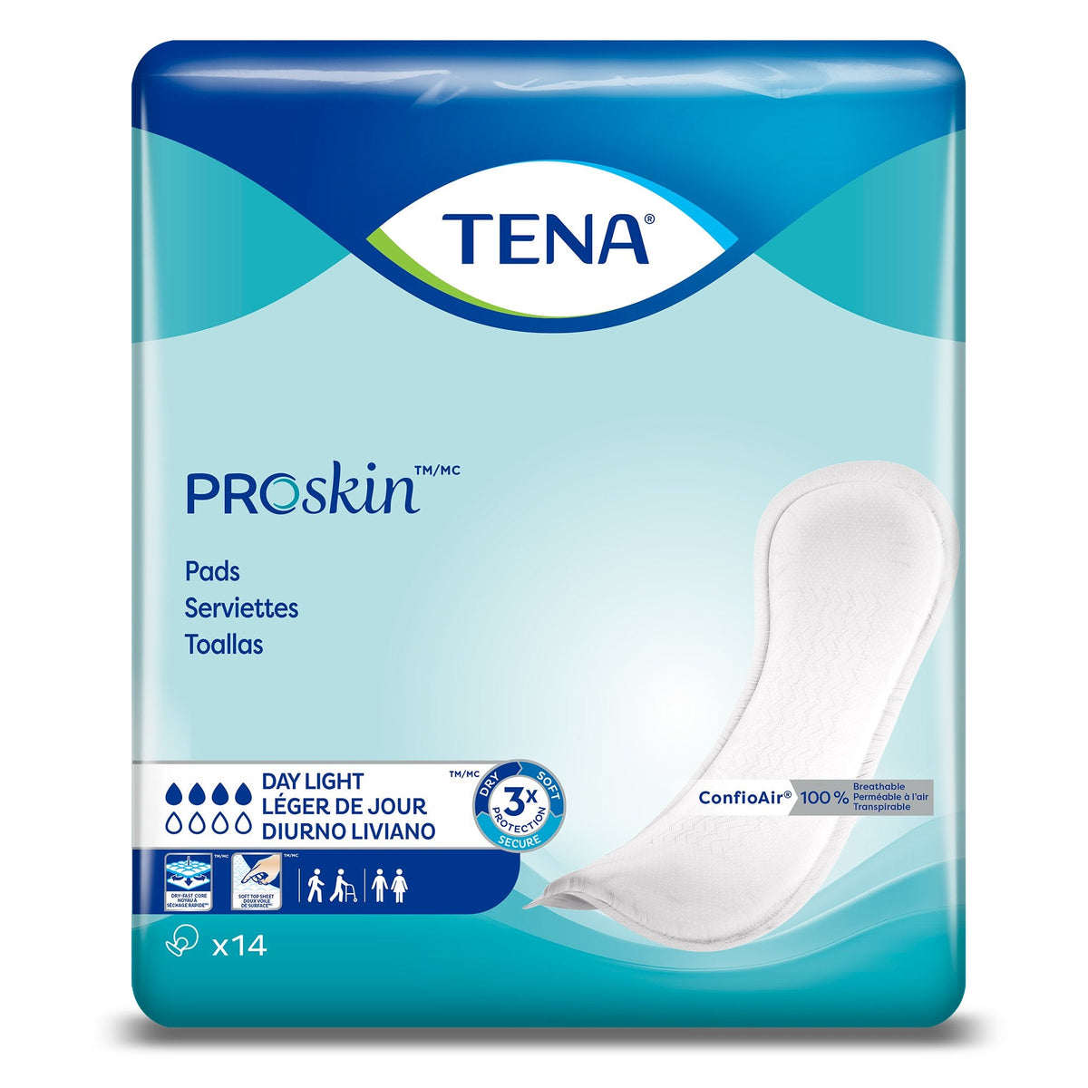 TENA Bladder Control Pads, Moderate Absorbency, 13 Inch, White - American Hospital Supply
