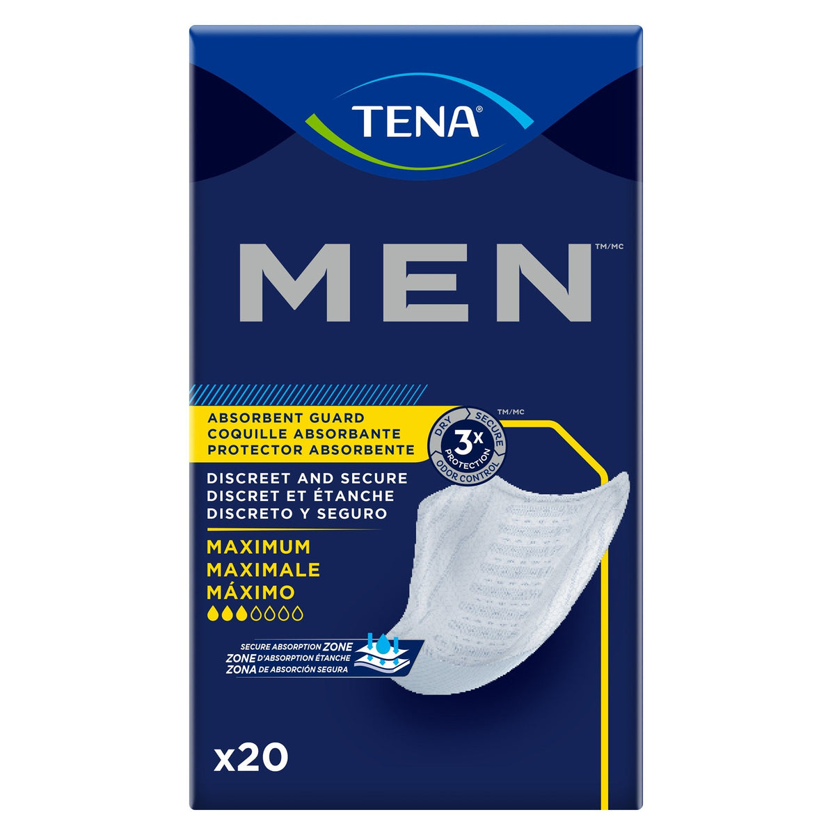 TENA® MEN™ Maximum Guards, Bladder Control Pad - American Hospital Supply