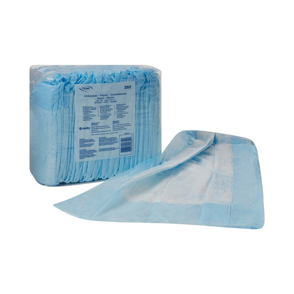 TENA Regular Underpads, Light Absorbency, Blue, Disposable, Latex - Free, 23 X 36 Inch - American Hospital Supply