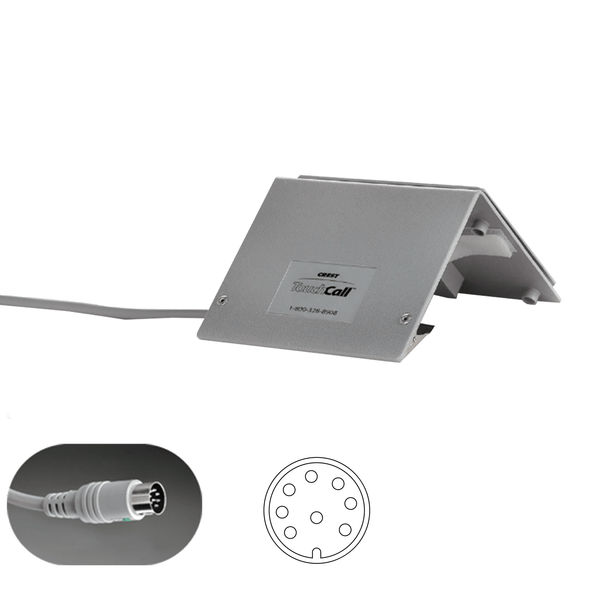 TouchCall Call Cord for Rauland Responder III+, IV, 4000, 8 - pin DIN, grey, 10' - American Hospital Supply
