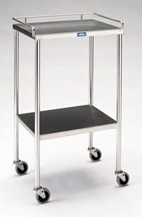 Utility Table 3 Sided Top Rail 1 Shelf - American Hospital Supply