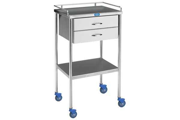 Utility Table with Shelf, Drawers and Rail - American Hospital Supply