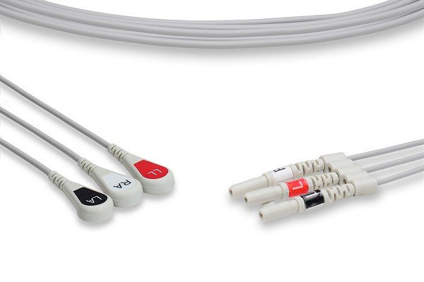 3 Leads Snap - ECG Leadwires - American Hospital Supply