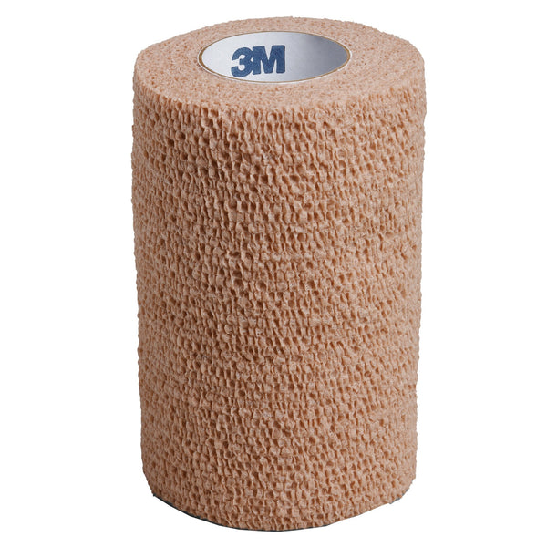 3M Coban Self-Adherent Cohesive Bandage, 4 Inch x 5 Yard, Tan, Standard Compression - American Hospital Supply