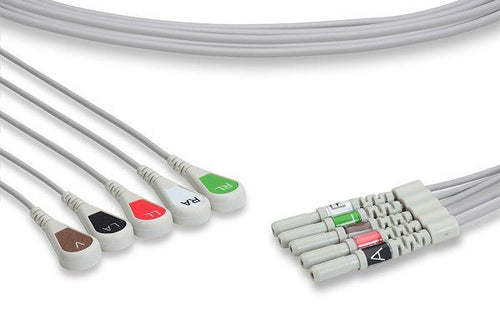 12 pin one-piece 5 leads mindray snap ecg cable 12 pin one-piece 5 leads mindray snap ecg cable