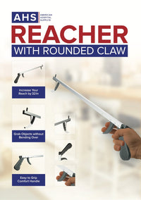 Load image into Gallery viewer, AHS 32 Inch Ultra Lightweight Claw-Style Reacher – Aluminum Reaching Tool with Non-Slip Pad - American Hospital Supply

