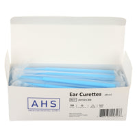 Load image into Gallery viewer, AHS Disposable Ear Curette, Blue, 4 mm Adult Spoon Tip, 50 Each Per Box - American Hospital Supply
