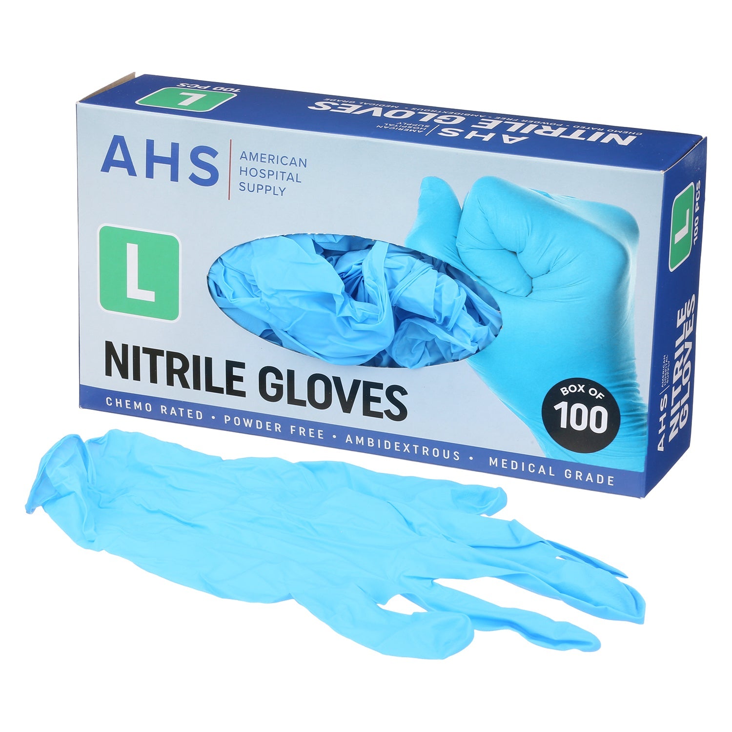 American Hospital Supply Disposable Nitrile Exam Gloves, 3.5 MM, Chemo-Rated