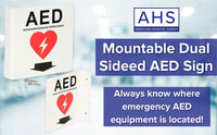 Load image into Gallery viewer, AHS Dual Sided AED Sign - American Hospital Supply
