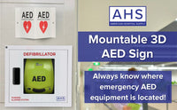 Load image into Gallery viewer, AHS Mountable AED Sign 3D - American Hospital Supply
