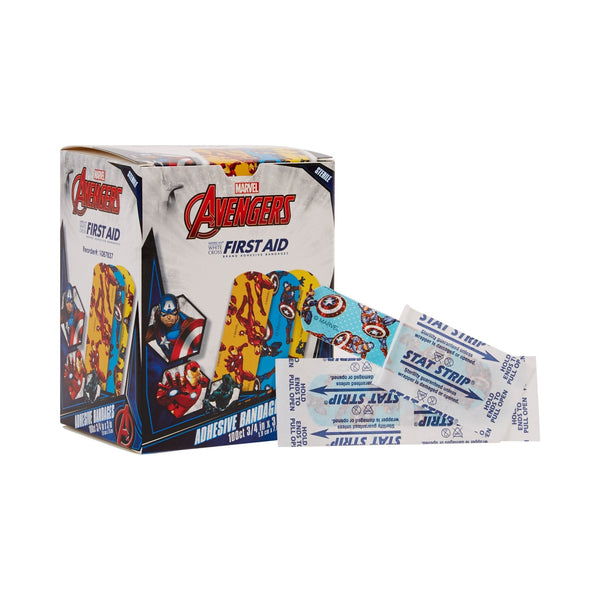 American White Cross Stat Strip Adhesive Strip, 3/4 x 3 Inches, Fun Kids Designs - American Hospital Supply