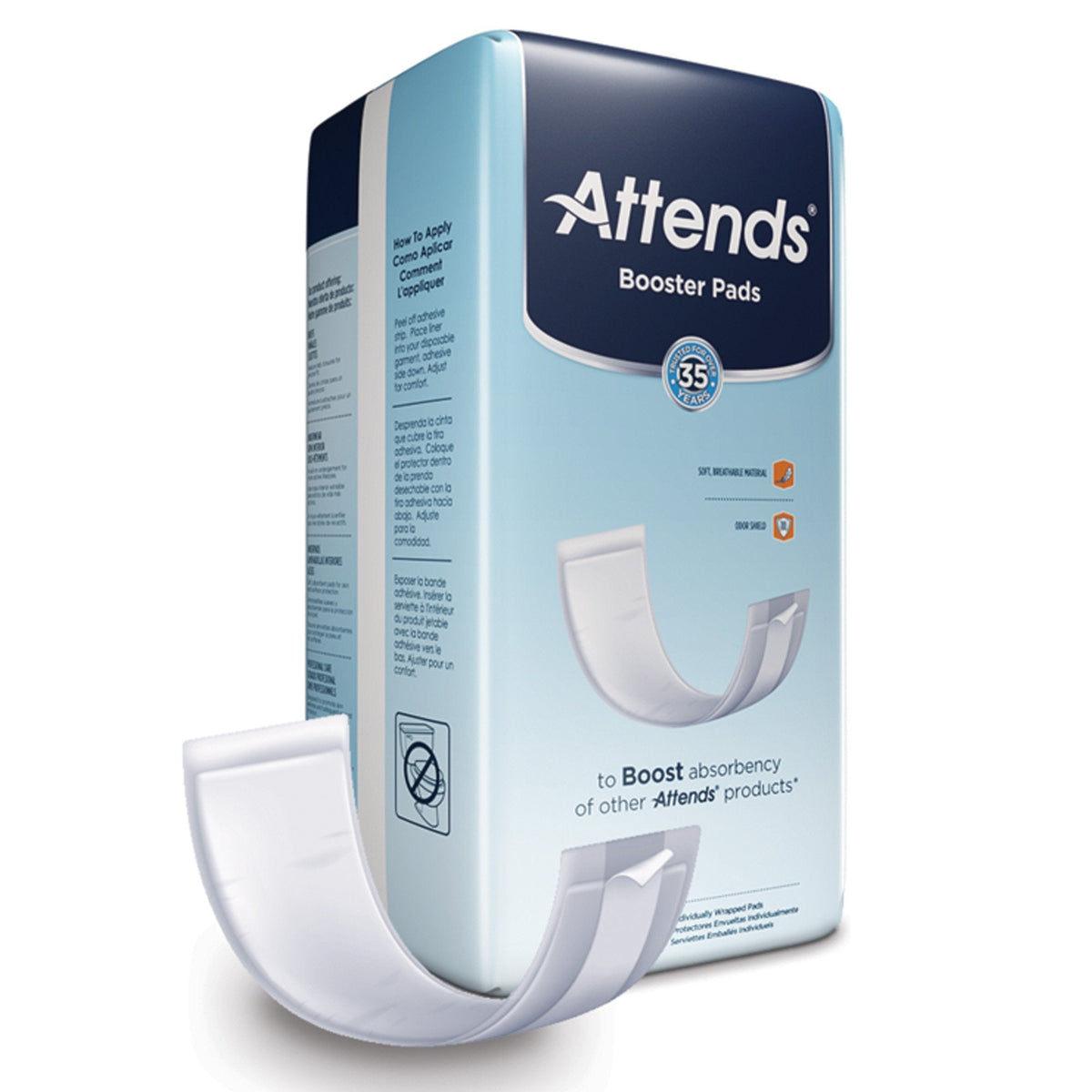 Attends® Light Absorbency Booster Pad, Multiple Sizes - American Hospital Supply