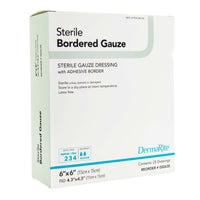 Load image into Gallery viewer, DermaRite® Bordered Gauze White Adhesive Dressing, 6 x 6 Inch - American Hospital Supply
