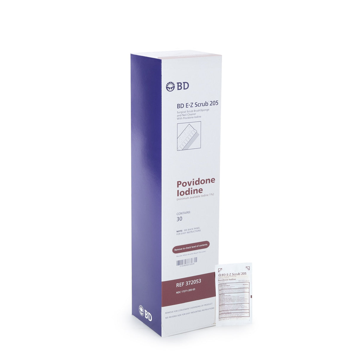 E-Z Scrub™ Povidone Iodine Impregnated Brush, Brown - American Hospital Supply