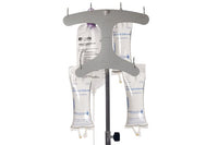 Load image into Gallery viewer, I.V. STAND, STAINLESS STEEL, 5-LEG BASE, CLEARVIEW 6-HOOK, HAND-OPERATED. - American Hospital Supply
