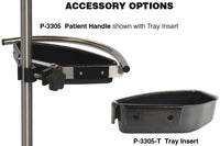 Load image into Gallery viewer, I.V. STAND, STAINLESS STEEL, 5-LEG BASE, CLEARVIEW 6-HOOK, HAND-OPERATED. - American Hospital Supply

