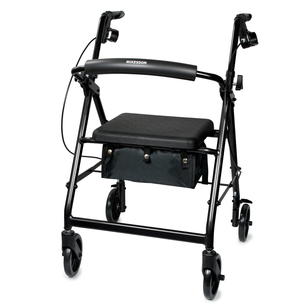 McKesson Aluminum 4-Wheel Folding Rollator - Multiple Colors - American Hospital Supply