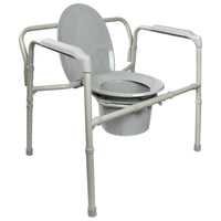 Load image into Gallery viewer, McKesson Fixed Arm Steel Folding Commode Chair, 15½ – 22 Inch - American Hospital Supply
