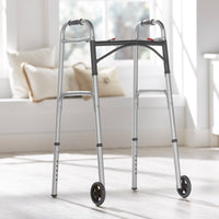 Load image into Gallery viewer, McKesson Folding Walker Aluminum - American Hospital Supply
