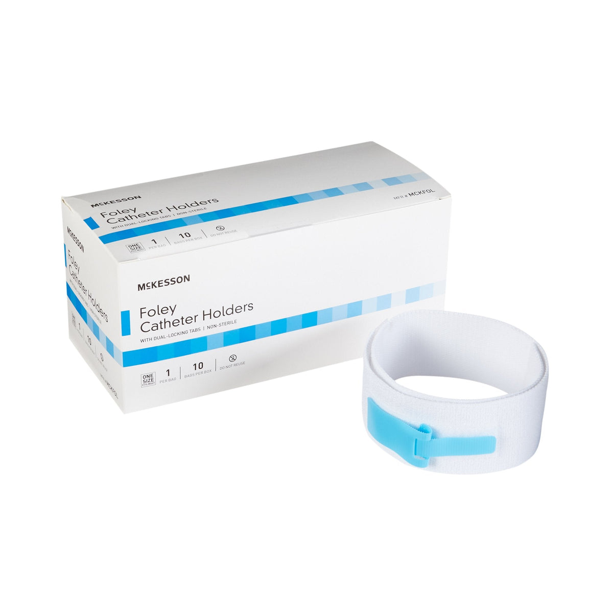 McKesson Foley Catheter Leg Strap - Dual Locking Tabs - American Hospital Supply
