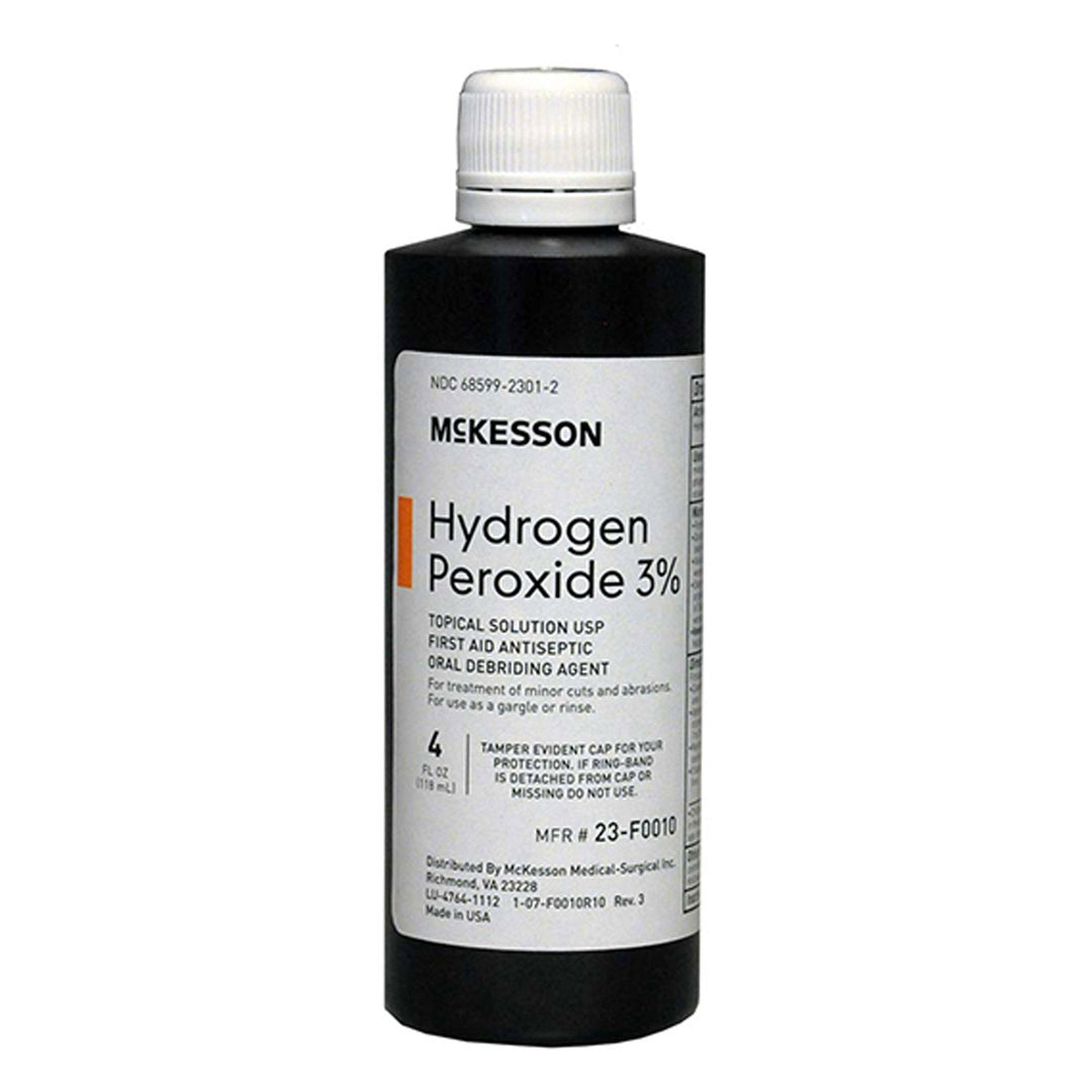 hydrogen peroxide herbicide McKesson Hydrogen Peroxide Antiseptic, 4 oz. Bottle; Case of 24