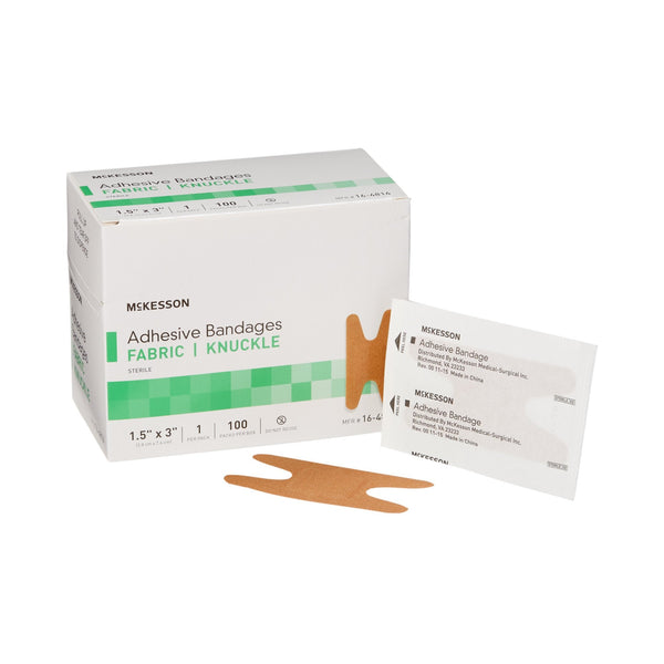 McKesson Knuckle Tan Adhesive Strip, 1-1/2 x 3 Inch - American Hospital Supply