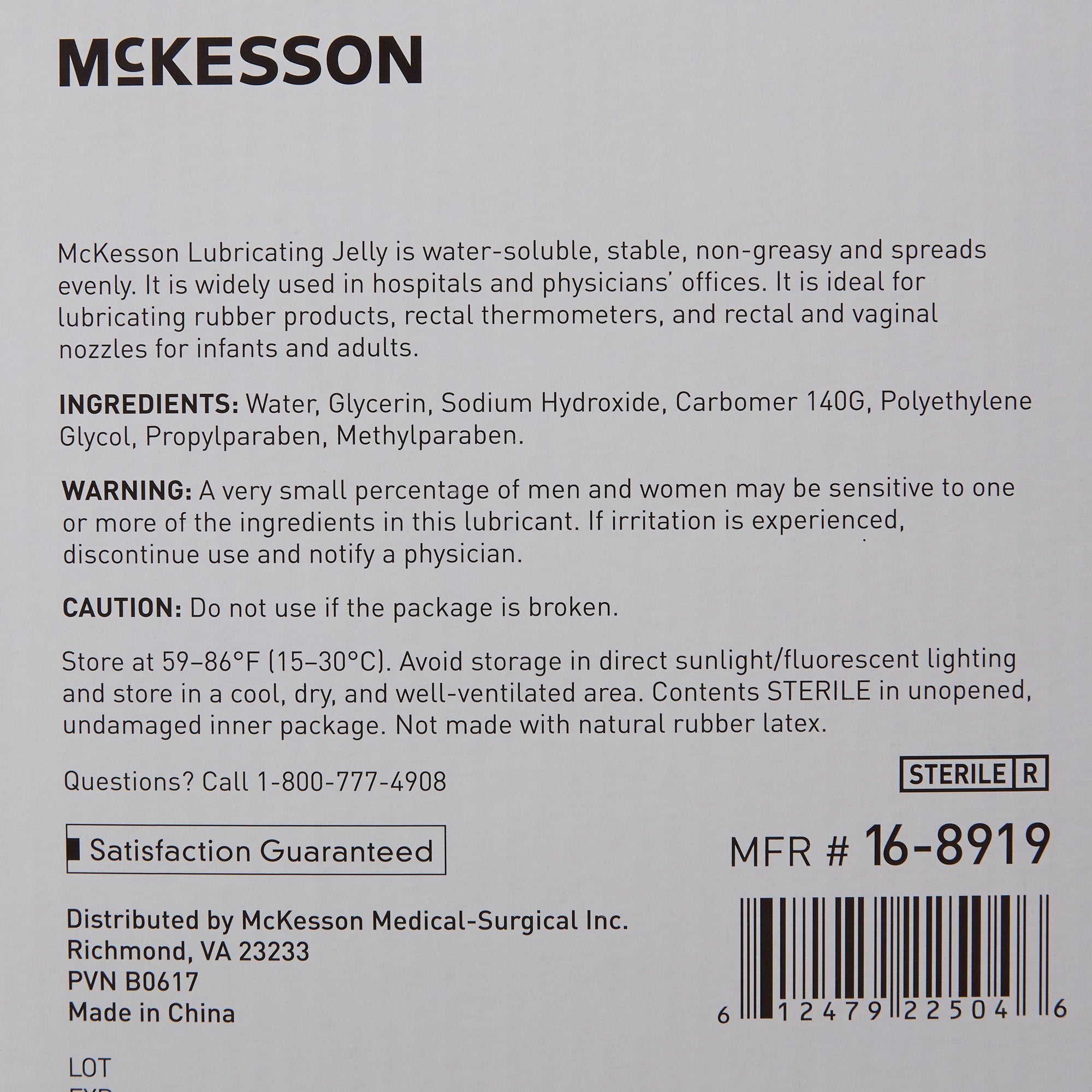 McKesson Lubricating Jelly - American Hospital Supply McKesson Lubricating Jelly - American Hospital Supply