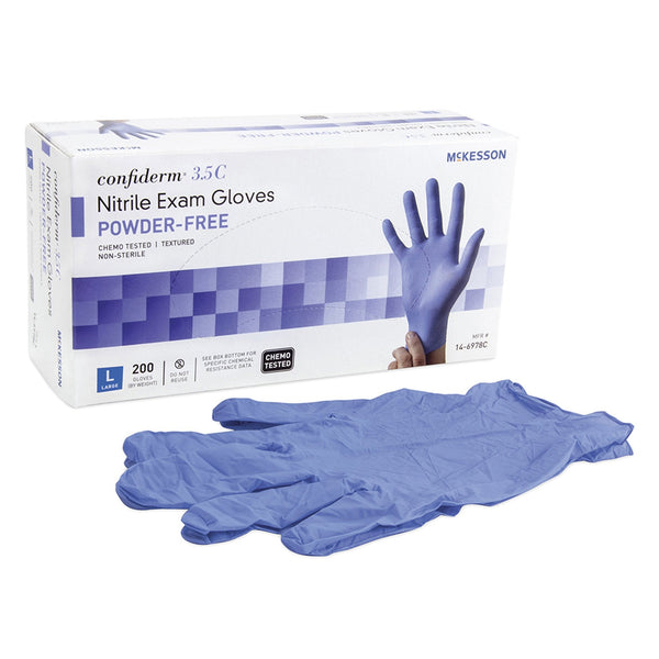 McKesson Nitrile Exam Glove, Blue, Box of 200 (S, M, L) - American Hospital Supply