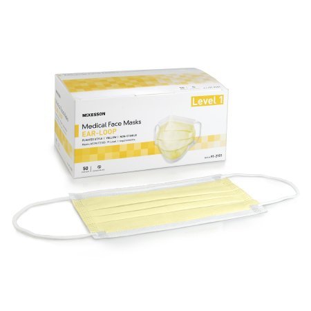 McKesson Procedure Face Mask With Pleated Earloops - American Hospital Supply