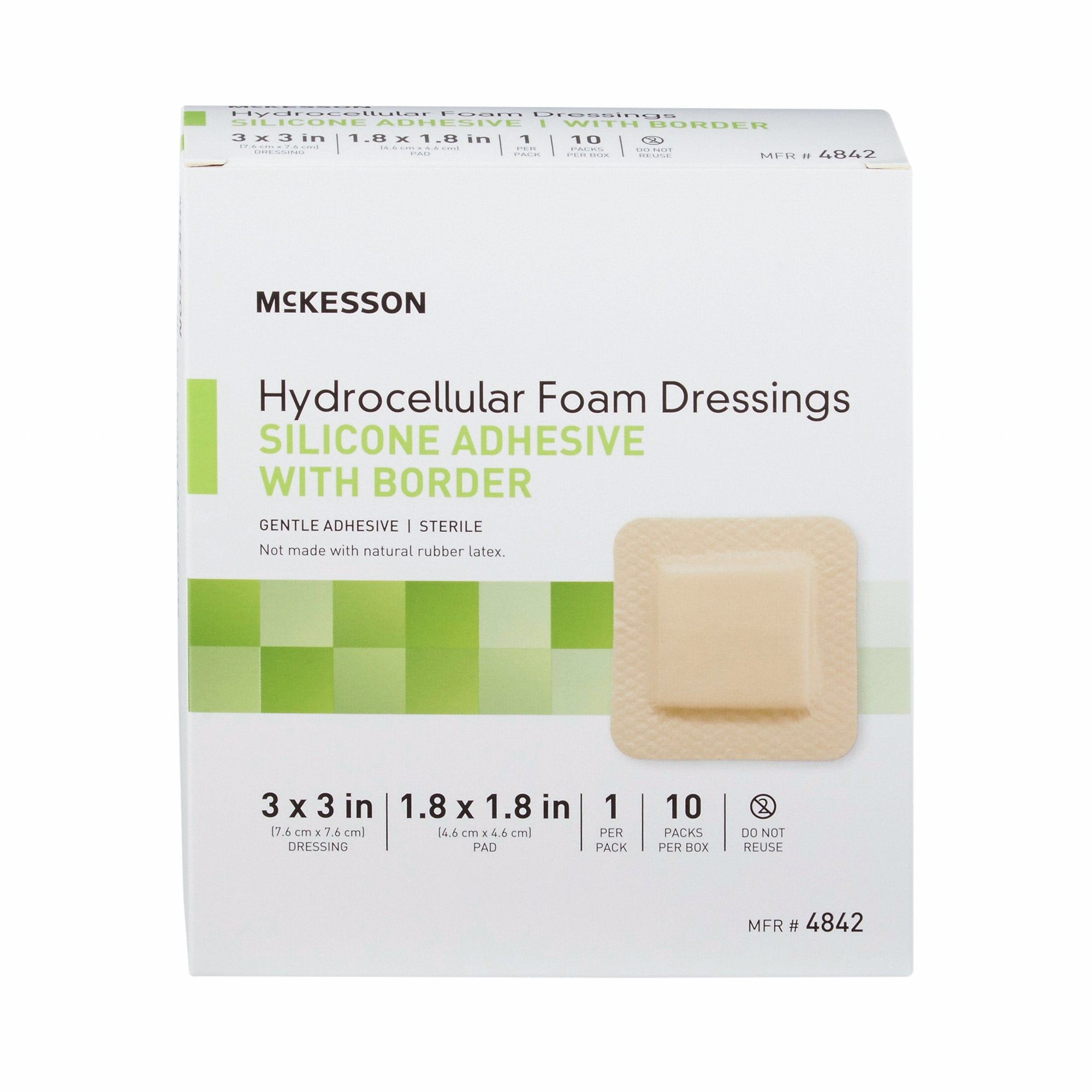McKesson Silicone Adhesive Foam Dressing with Border
