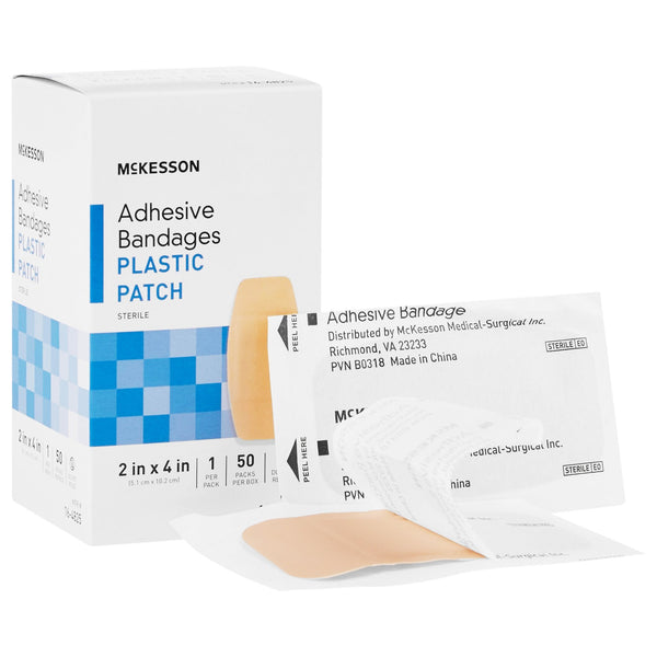 McKesson Tan Adhesive Strip, 2 x 4 Inch - American Hospital Supply