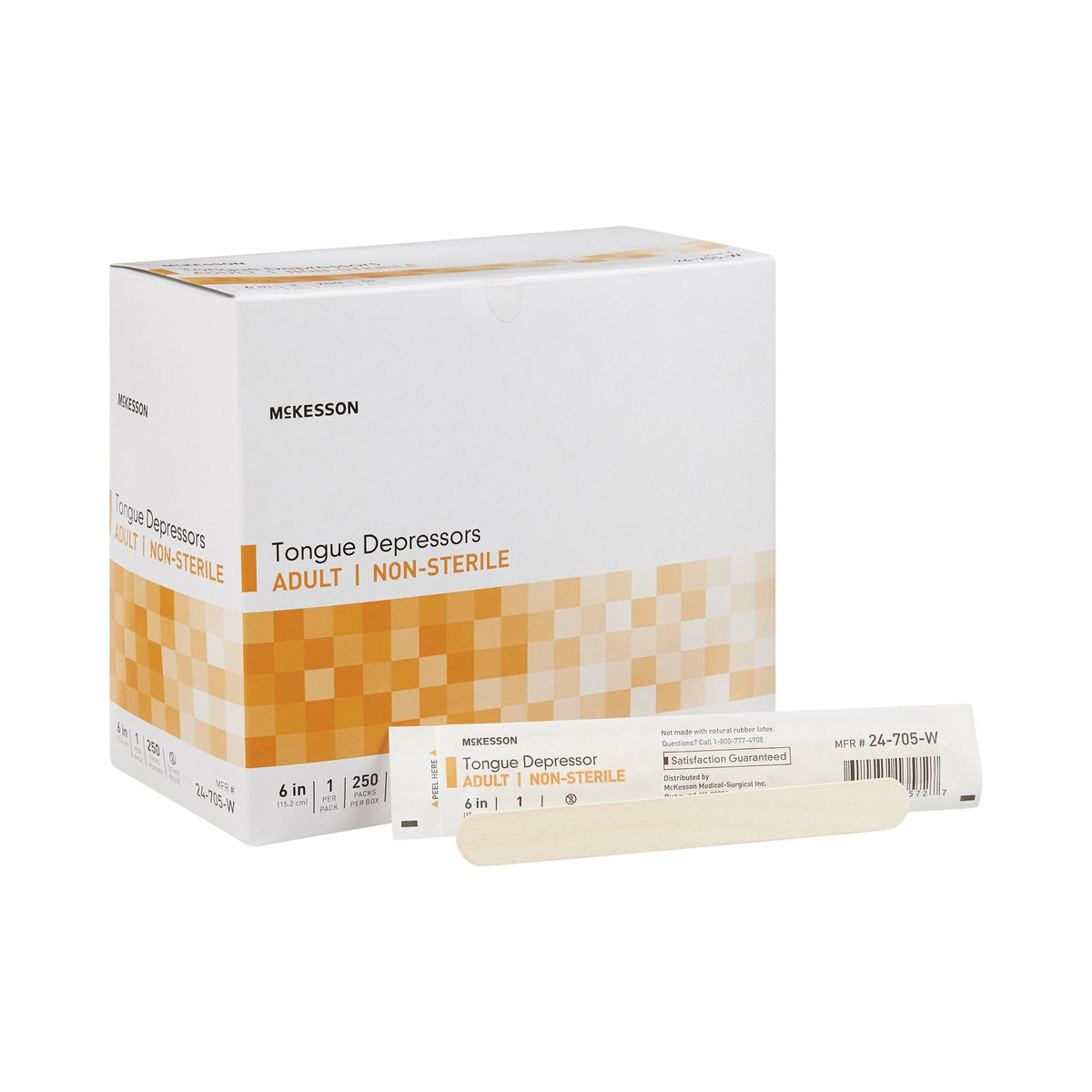 McKesson Tongue Depressor, Wood, 6 Inch - American Hospital Supply