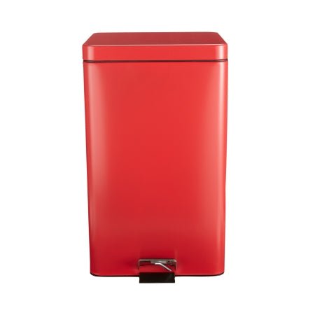 McKesson Trash Can with Plastic Liner, Square, Steel, Step-On, 32 QT - American Hospital Supply