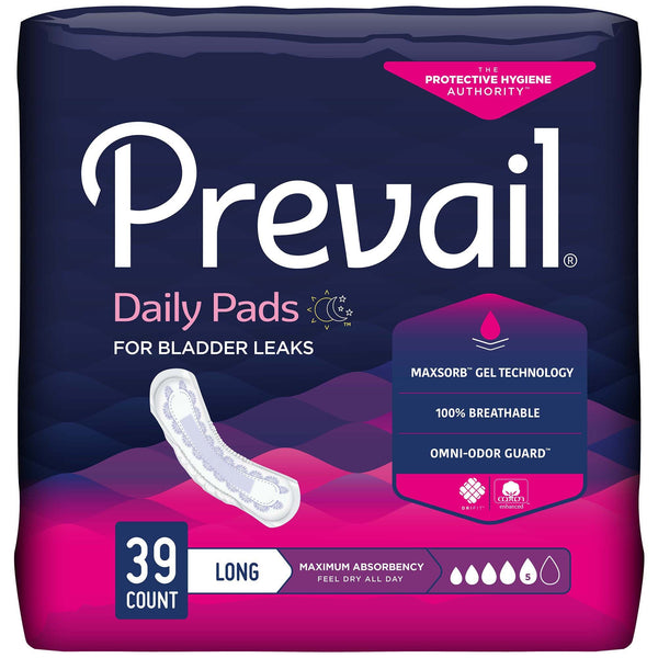 Prevail® Daily Pads Maximum Bladder Control Pad, 13-Inch Length - American Hospital Supply