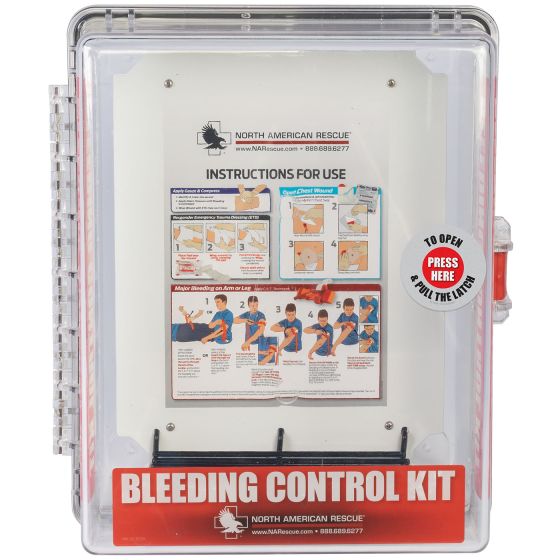 Public Access Bleeding Control Kit Clear Wall Case - American Hospital Supply