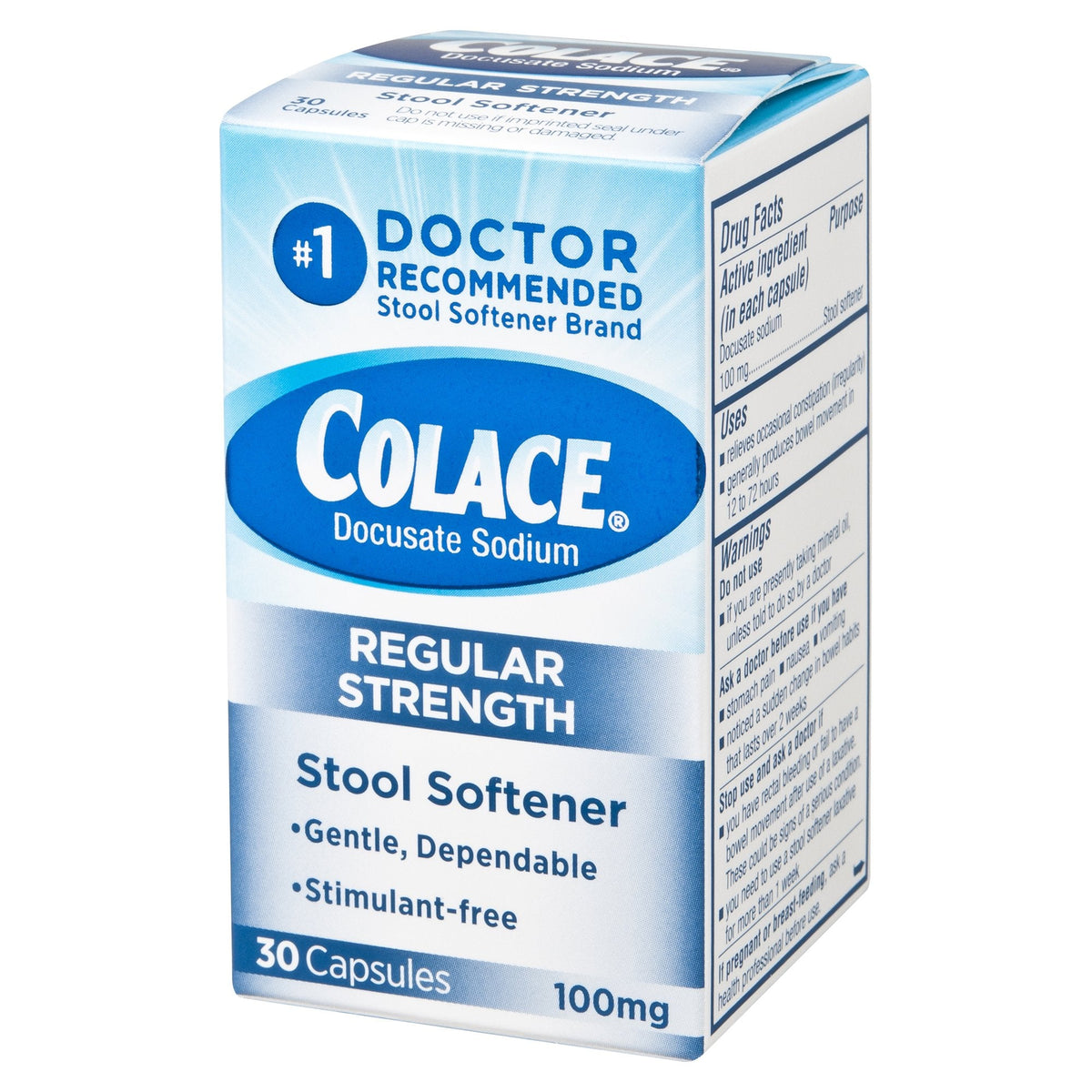 Purdue Stool Softener Colace Capsule 30 Capsules - American Hospital Supply