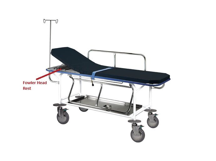 Stainless Steel Fowler Head Rest for Pedigo Stretcher P-172 - American Hospital Supply